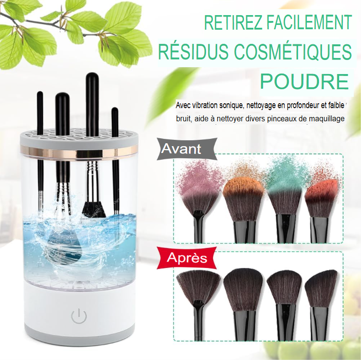 Nettoyeur de brosse de maquillage électrique Portable