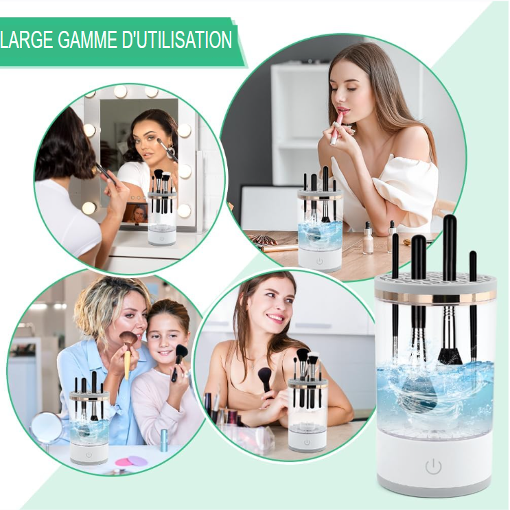 Nettoyeur de brosse de maquillage électrique Portable
