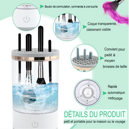 Nettoyeur de brosse de maquillage électrique Portable